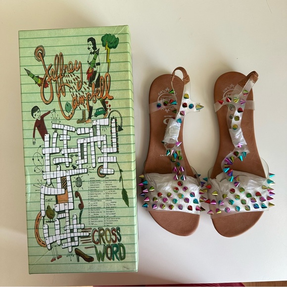 Jeffrey Campbell Ibiza Puffer Irridescent Rainbow Sandal - Picture 4 of 7